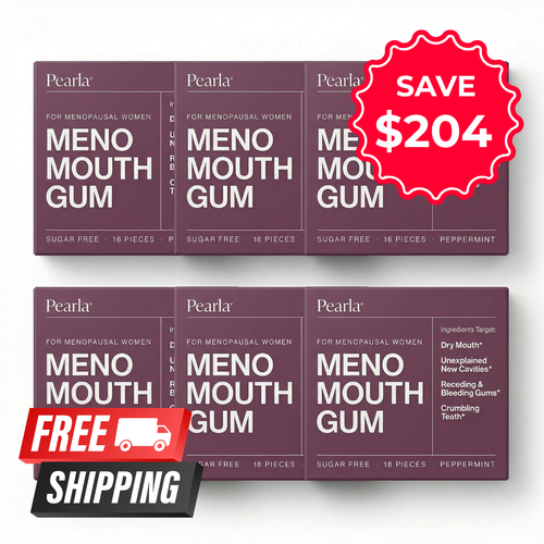 Pearla MenoMouth Gum - 6 Pack [Special Offer]