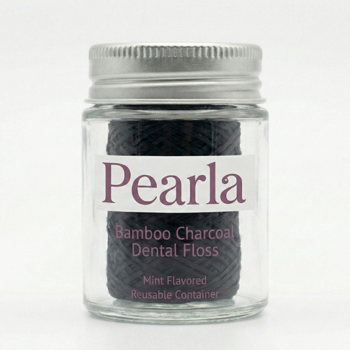 Pearla All Natural Bamboo Charcoal Dental Floss