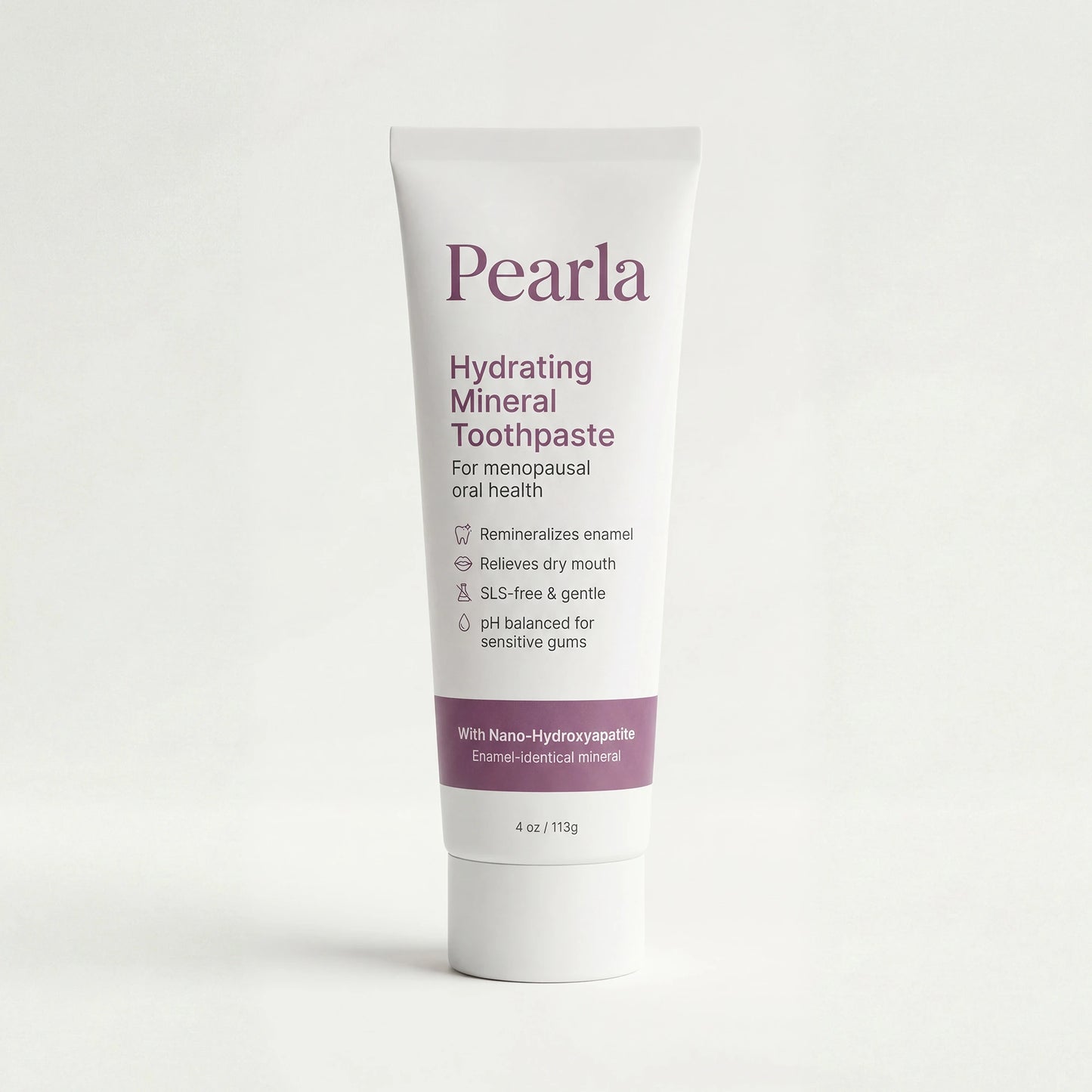 Pearla Hydrating Mineral Toothpaste — Restores Moisture and Rebuilds Enamel For the Mouth Menopause Left Behind