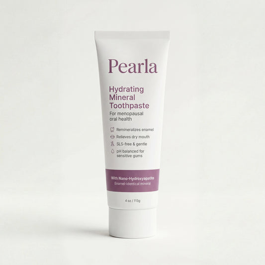 Pearla Hydrating Mineral Toothpaste — Restores Moisture and Rebuilds Enamel For the Mouth Menopause Left Behind