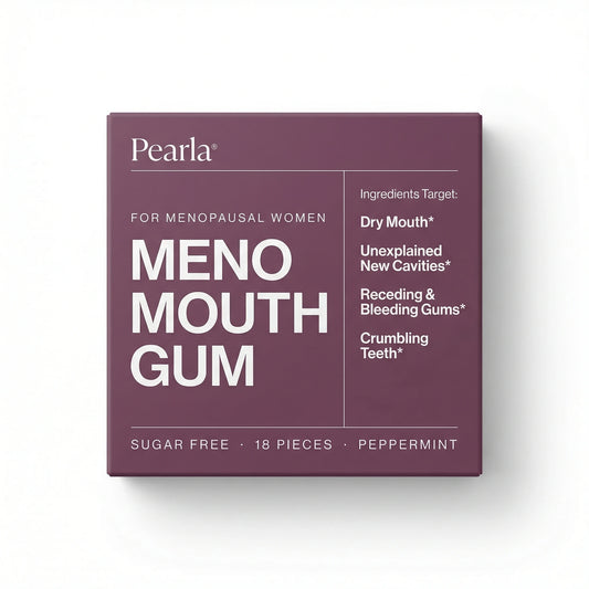 Pearla MenoMouth Gum — Wakes Up the Mouth's Defense System Menopause Has Been Silencing