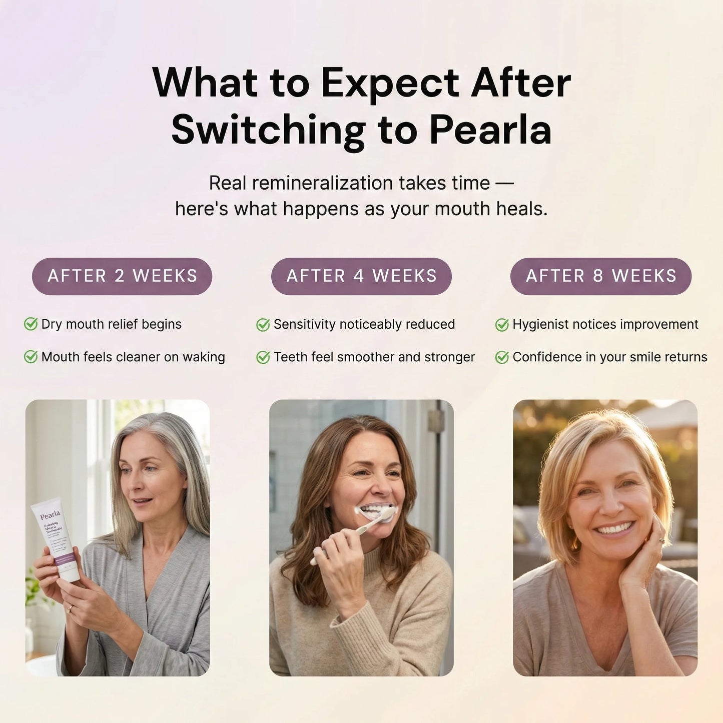Pearla Hydrating Mineral Toothpaste — Restores Moisture and Rebuilds Enamel For the Mouth Menopause Left Behind